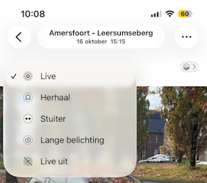 Effecten live foto iPhone/iPad